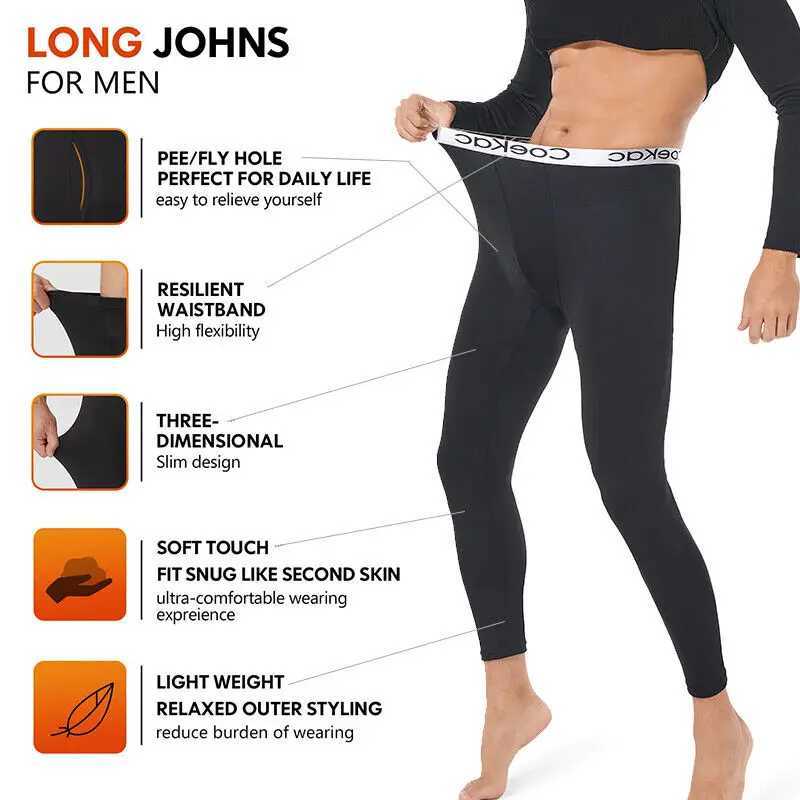 Men's Thermal Underwear Winter Mens Hot Underwear Set Flce lined Kp Warm Long Johns Top and Bottom Comfortable Hot Underwear Set Y241018UDG7
