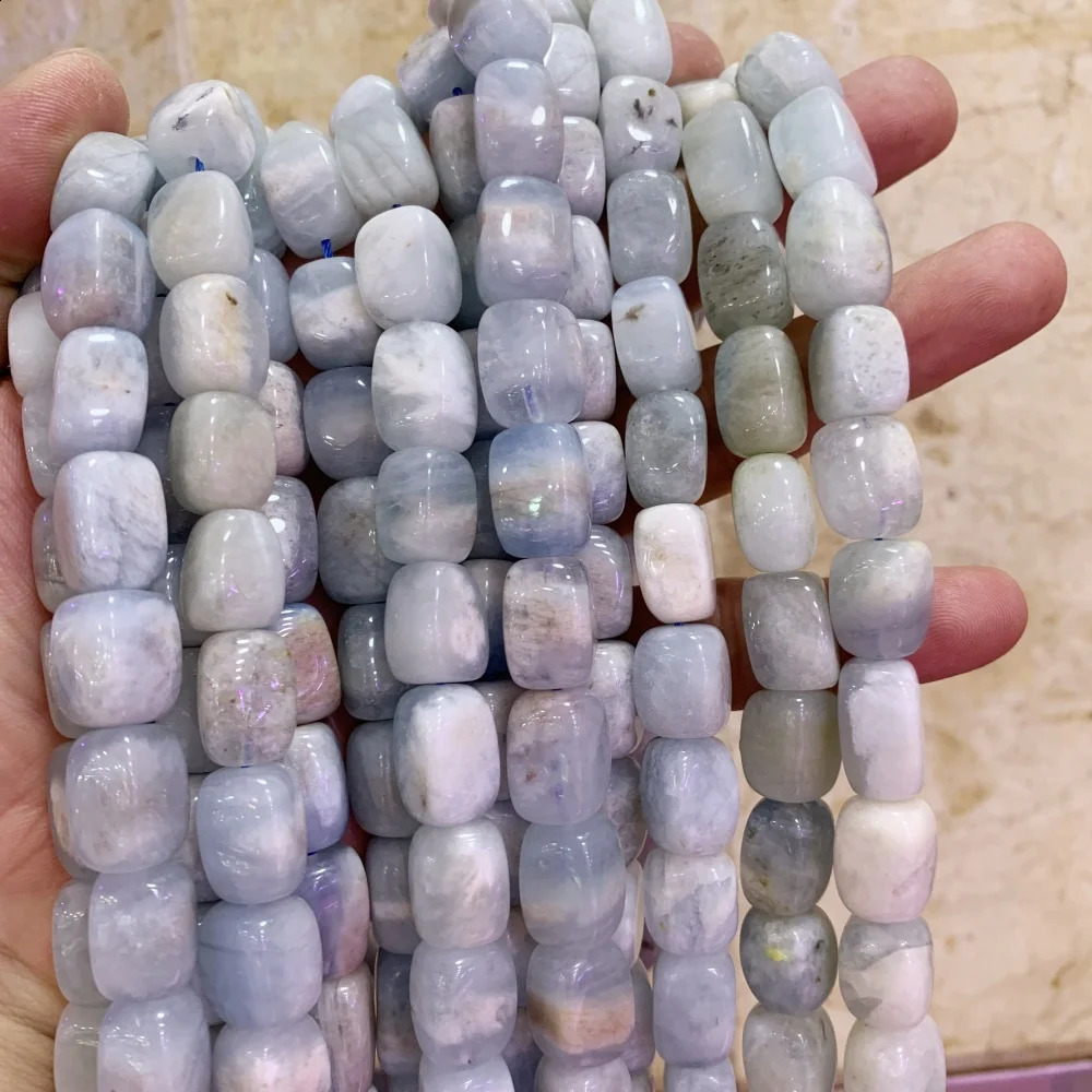 Natural aquamarine 10x15mm ruby pine bead DIY bracelet necklace jewelry making stone bead accessories wholesale 241017