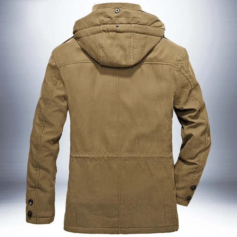 parkas Outdoor Windbreaker Winter Jacket Men Thick Warm Mens Parkas Quality Cashmere Liner Detachable 2 in 1 Multipocket Coats 241018