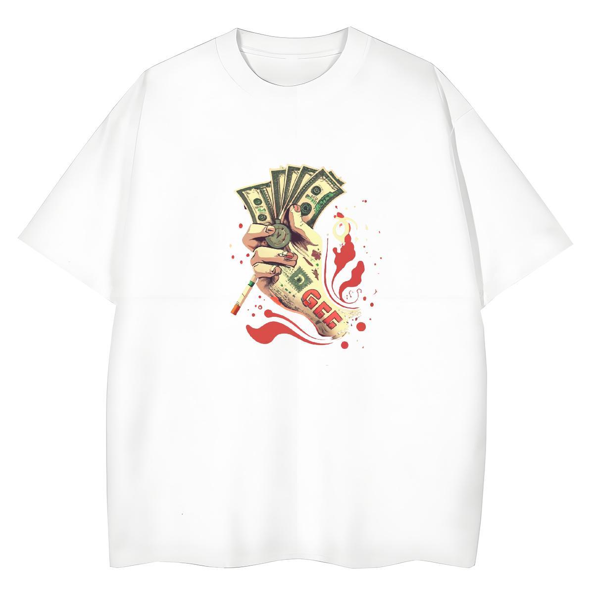 2024 T-Shirts 230g Pure Cotton Crew Neck Breathable Casual skull Unisex Tshirts Designer Nice Cartoon Anime Polos