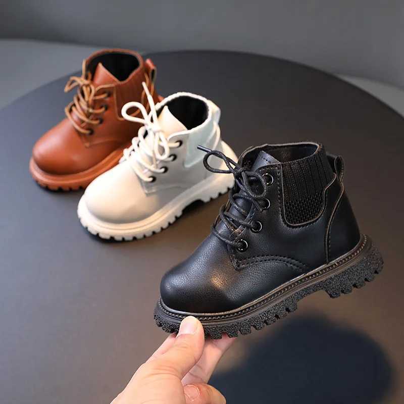 Boots Kids Boots Children Ankle Boots Fashion Classic Rubber Boots for Toddlers Boys Girls Little Boy Short Shoes PU Leather 21-30 New H241018
