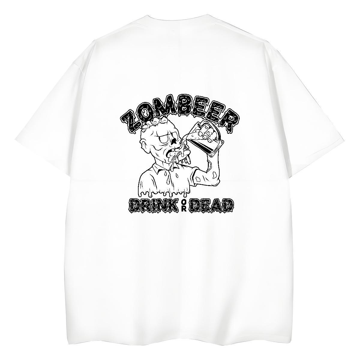 New Arrival T-Shirts for Women 230g Pure Cotton Breathable Crew Neck Daily Wear skull Tshirt for Man Woman Loose fit DIY Anime Printed Tee Shirt