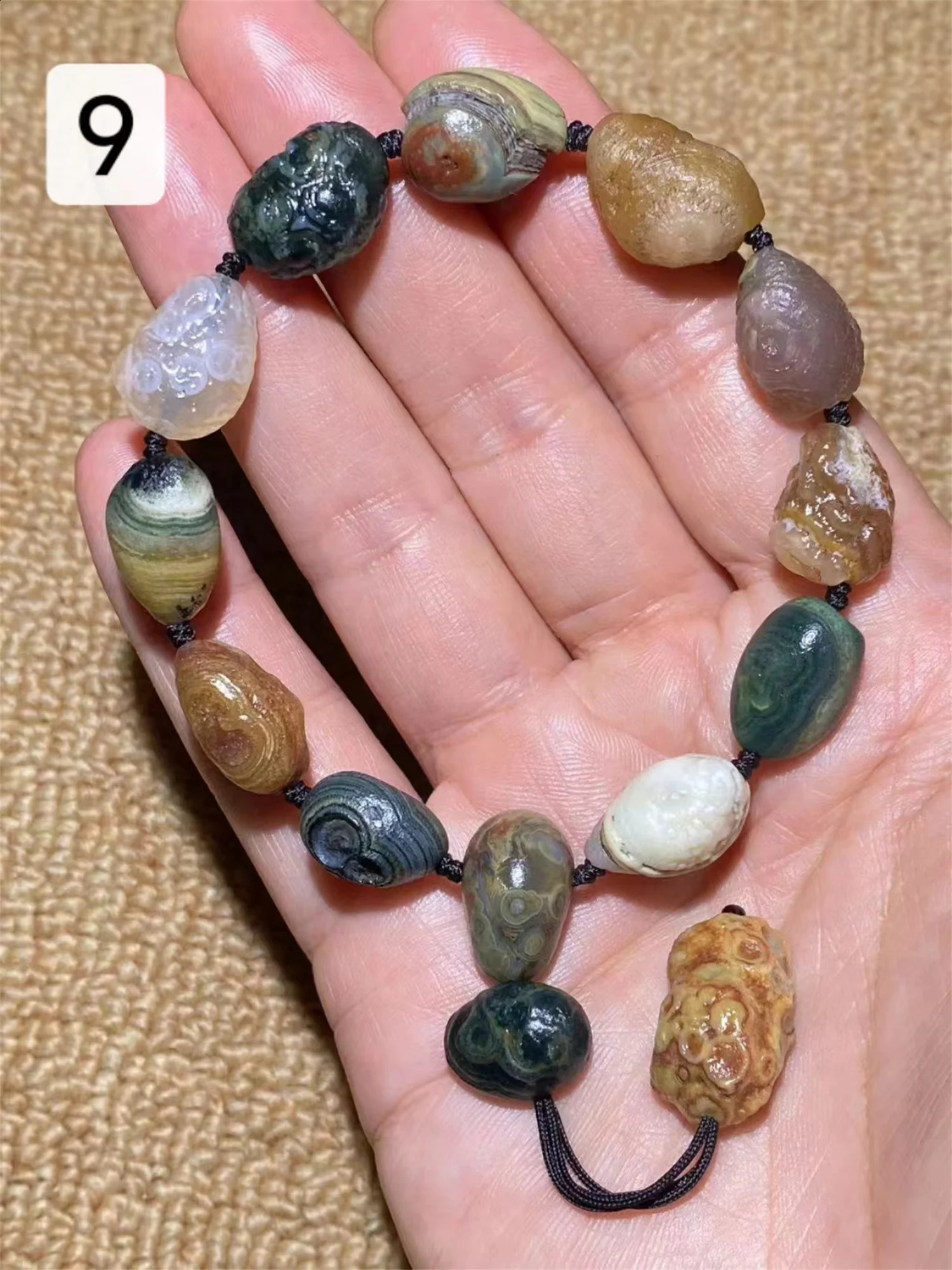 1 piece/batch natural colored Gobi agate coarse stone bead bracelet magical and rare the worlds most powerful energy eye stone neutral style 241017