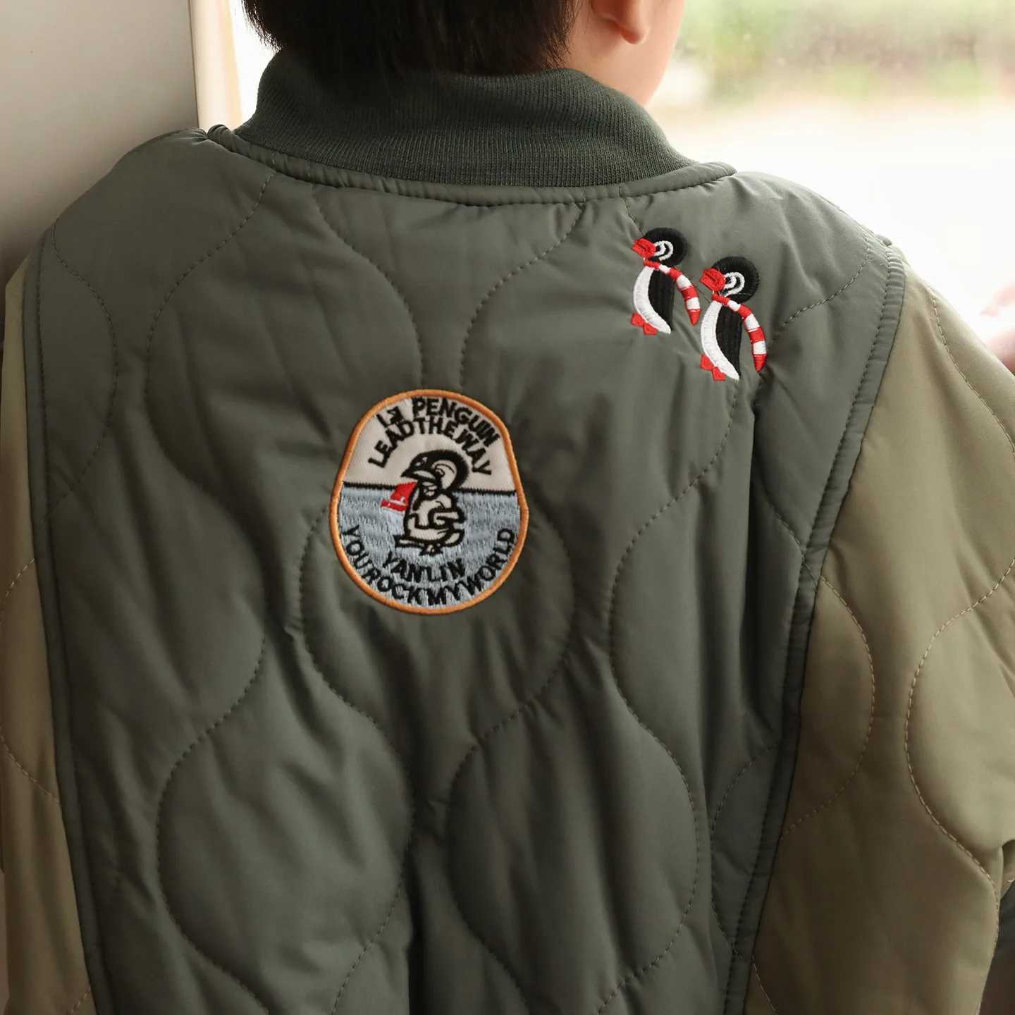 Winter childrens baseball uniform jacket baby boys thick cotton jacket childrens clothing girls down jacket 2-8Y M241018
