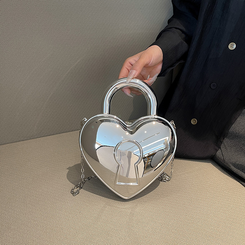Acrylic box bag niche womens bag ins trendy chain crossbody bag internet celebrity love heart mouth red envelope R250317