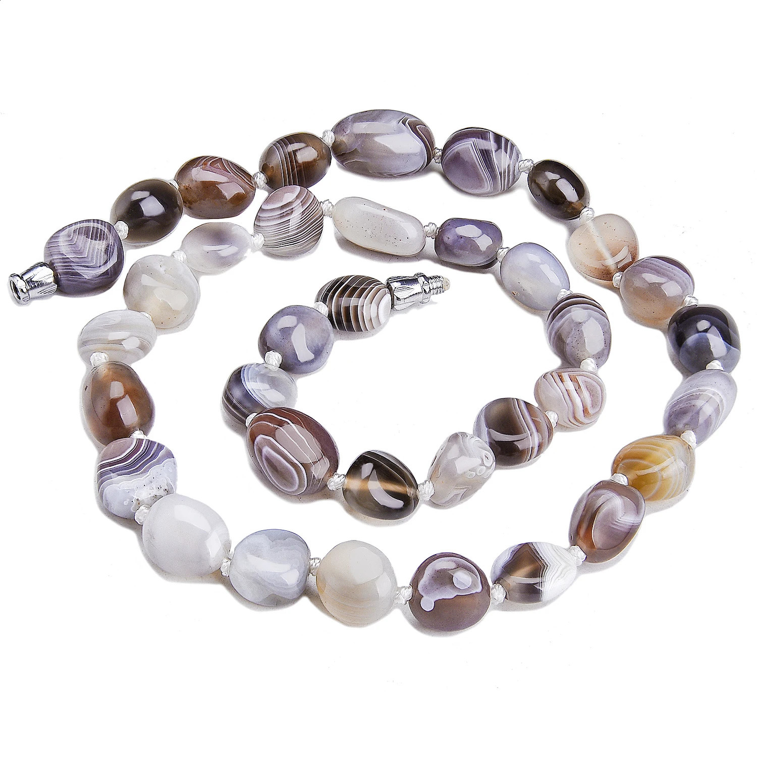 Natural Irregular Botswana Agate Necklace Chakra Stone Beads Female Gift Mothers Day Gem Necklace 241018