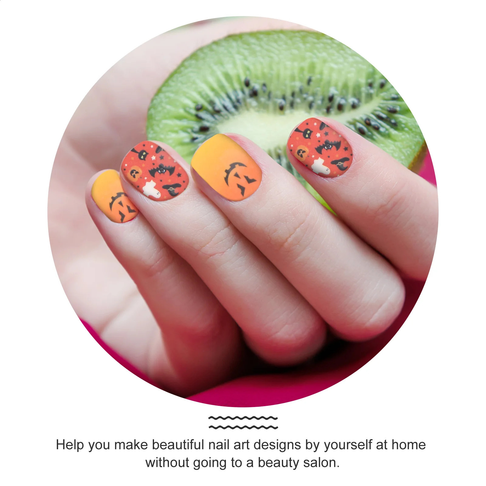 12 Sheets Nail Stickers Halloween Supplies Gothic Decals Fingernail Adhesive DIY Manicure 241017