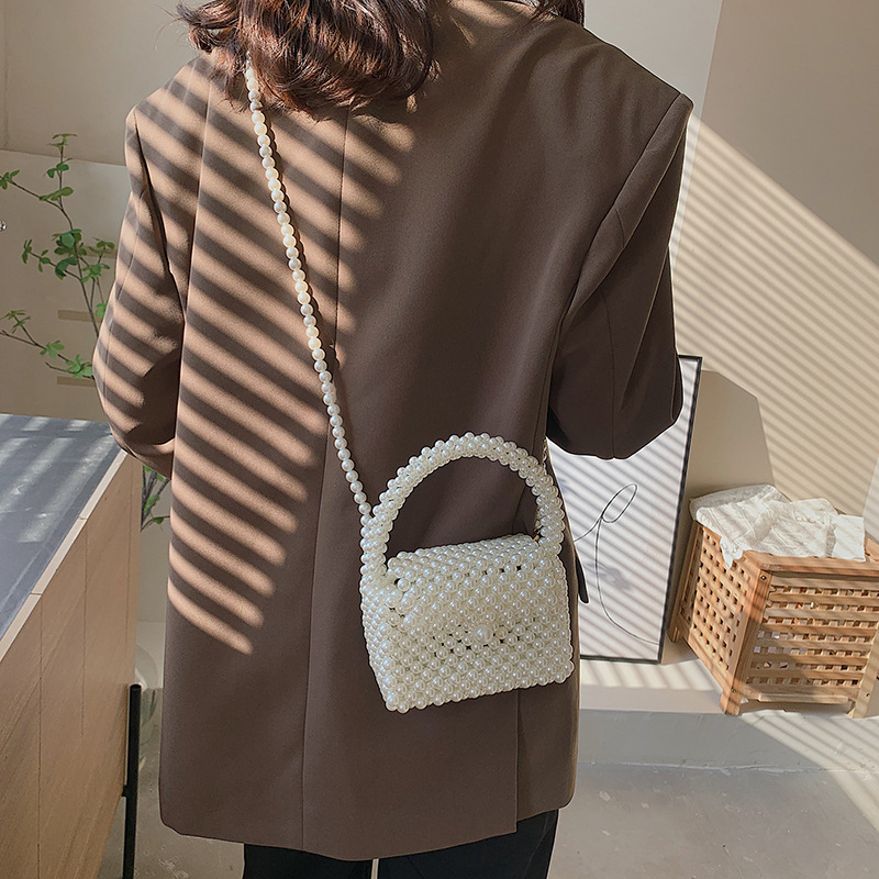 Women Pearl handle Handbag Clutch Totes Purse Tote Shoulder Bag Ladies Crossbody Bag