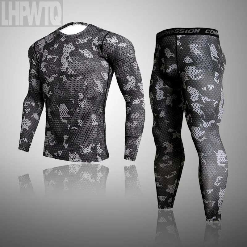 Men's Thermal Underwear Mens Winter Gear Ski Thermal Underwear Sets Thermo Camouflage Exercise Clothes Sports Pants Snowboarding Shirts And Pants