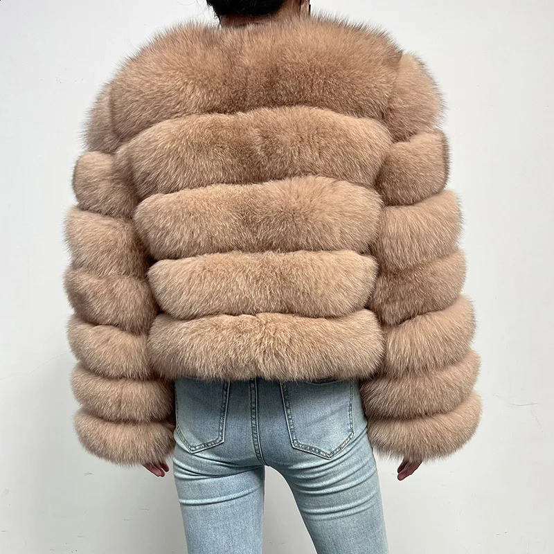 2024 Natural Real Fox Fur Coat Women Winter Warm Fur Jacket Detachable Long Sleeve Female Vest Furry Coats clothing 241017