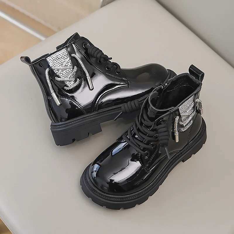 Boots Swt velvet warm baby girl autumn/winter crystal zipper casual soft childrens boots round toe square Hl children Zapatos Mujer H241018