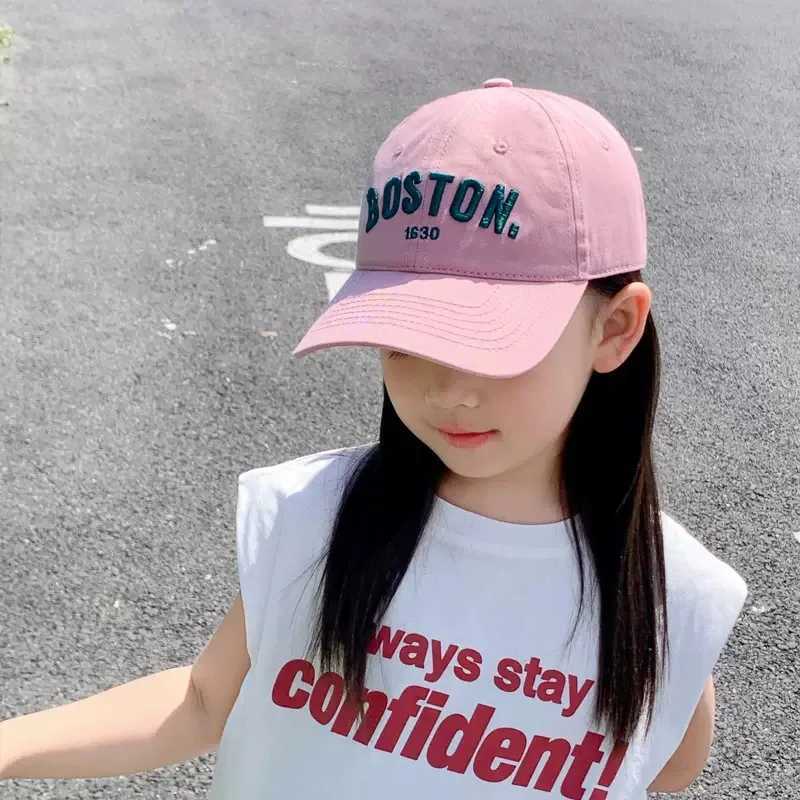 New Children Baseball Cap Summer Cotton Embroidery Letter Boy Girl Sunhat Unisex Outdoor Snapback Fashion Fishing Baseball Hat LX241018