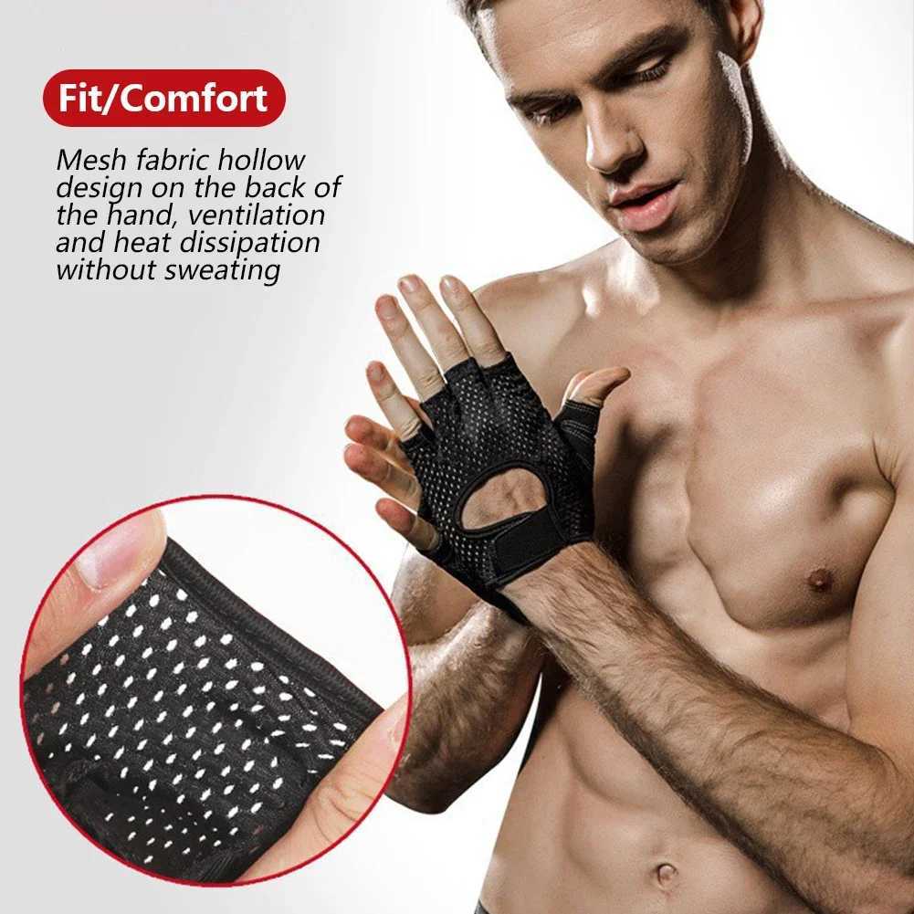 Summer Fitness Gloves Gym Weightlifting Bicycle Yoga Fitness Training Thin Breathable Half Finger Bicycle GlovesW241018