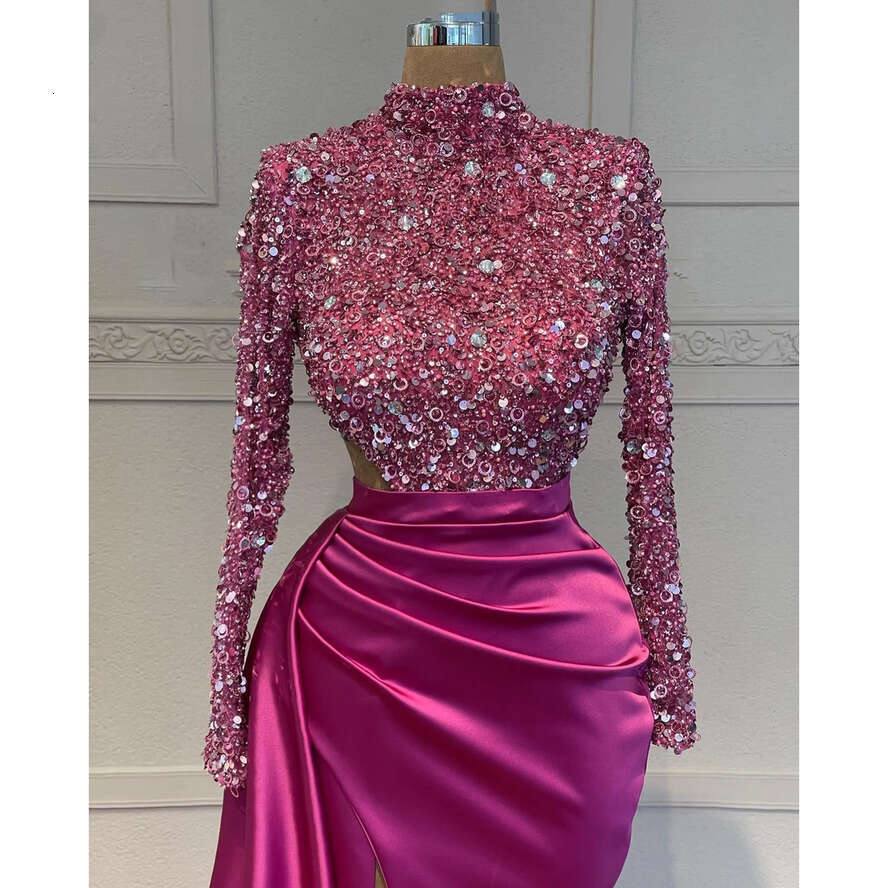 Fuia Aso Mermaid Ebi Prom Dress Sequined Lace Evening Formal Party Second Reception Birthday Bridesmaid Engagement Gowns Dresses Robe De Soiree Zj417 