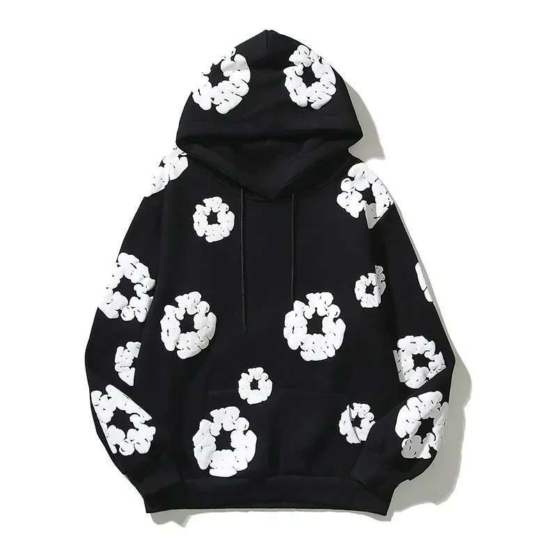 Y2k Men 3D Foaming Printed Cotton Women Sweatshrts Thicken Pullovers Long Sleeves Hoodies Fashion Man Winter Clothes