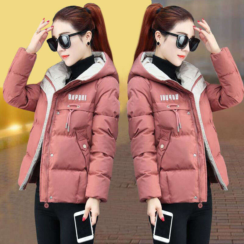 Winter Jacket Women 2024 New Casual Hooded Thick Down Cotton Padded Parka Female Jacket Short Coat Slim Warm Outwear