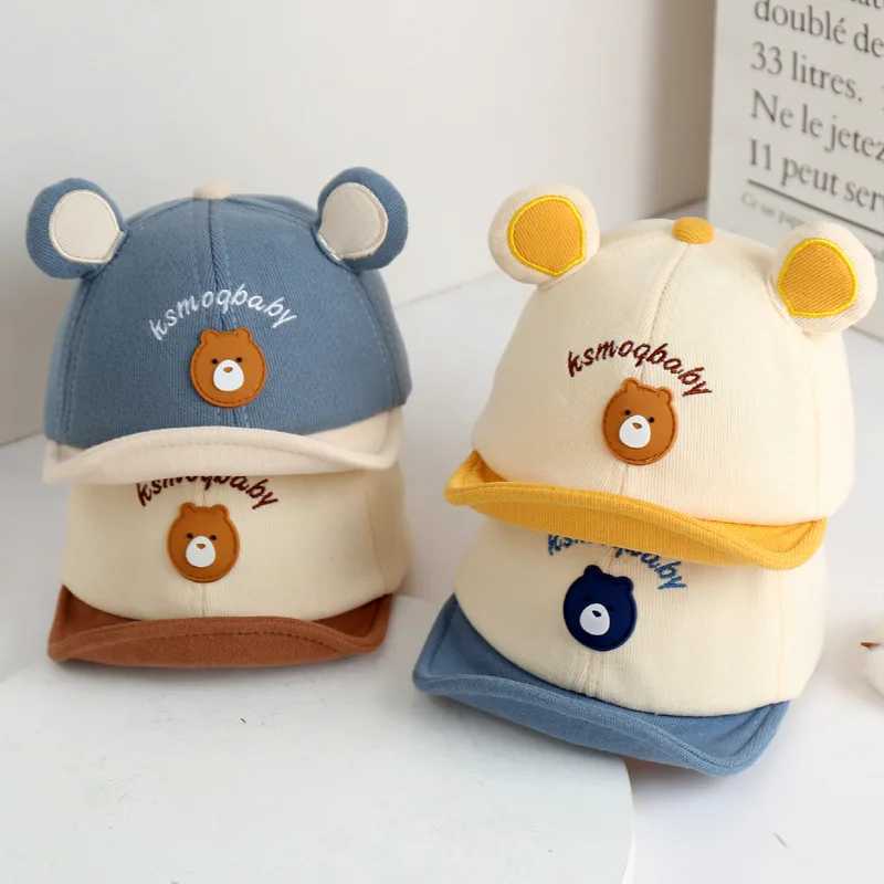 Korean Cute Bear Baby Baseball Cap Spring Baby Boy Girl Peaked Hat Soft Infant Toddler Sun Hat Bonnet LX241018
