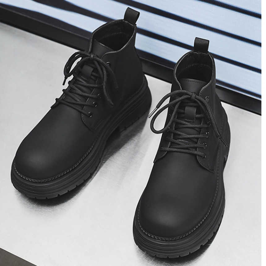 Martin Boot Martin Boots Men New Winter High Ankle Boots Motorcycle Boots Mens American Workwear Boots Fashion Boots 240927