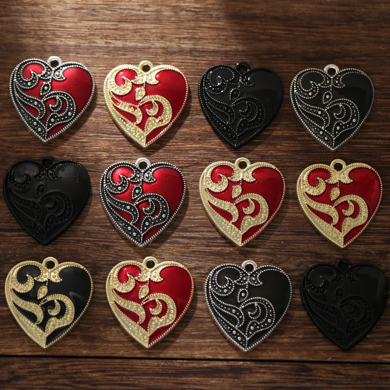 Trendy 10pcslot Eye Heart Shape Charms Pendant DIY Earrings Necklace for Jewelry Making Accessories 2321mm 241010