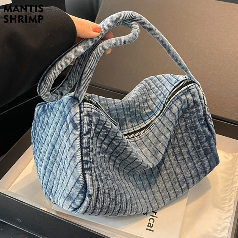 Women Bag 2023 New Winter Fashion Designer Trend Large Capacity Casual Retro Denim Shoulder Tote Bags For Woman Handbag