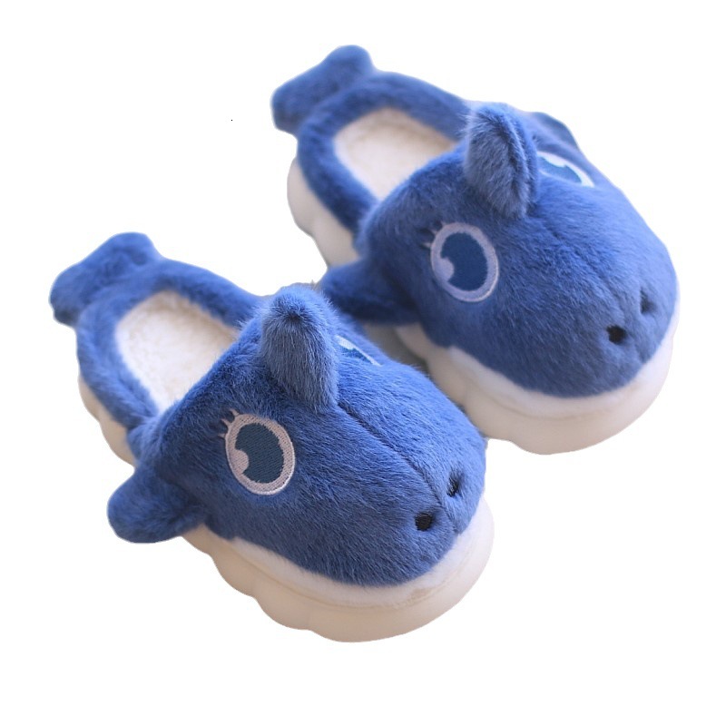 childrens cotton slippers autumn and winter new home indoor anti slip shoes for girls cute sharks boys babies childrens warm shoes