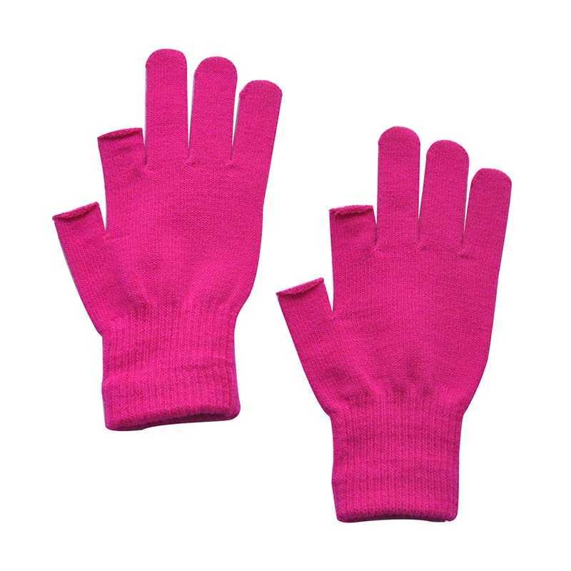 Neutral Half Finger Gloves Knitted Gloves Winter Warm Work Gloves Double Finger Exposed Writing Gaming Phone Finger GlovesW241018
