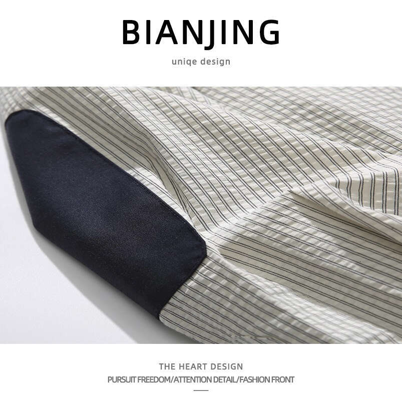 shanshi Men's shirts High street wide striped shirt, men's women's brand, spring autumn top trendy interior casual and handsome versati