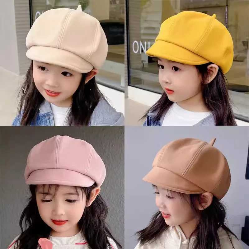 Wool Kids Beret Hat for Girls Boys Adjustable Child Cap Autumn Winter Children Newsboy Hat Baby Accessories 2-8Y LX241018