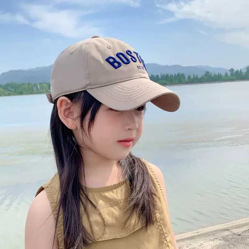 New Children Baseball Cap Summer Cotton Embroidery Letter Boy Girl Sunhat Unisex Outdoor Snapback Fashion Fishing Baseball Hat LX241018