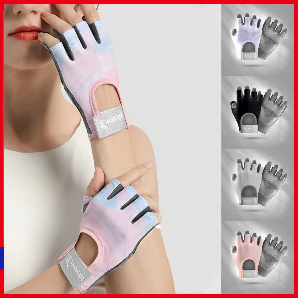 Half finger fitness gloves anti slip womens sports bicycle gloves Fa breathable finger exercise glovesW241018