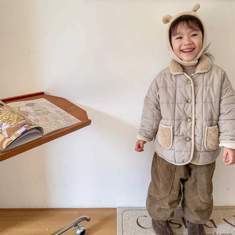 Childrens bedding jacket baby winter cardigan girls thick warm jacket boys warm jacket childrens cotton padded clothing M241018