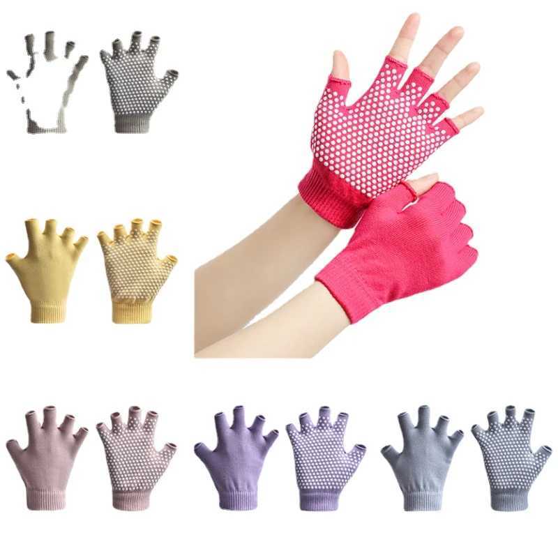 Womens Half Finger Gloves Warm and Anti slip Yoga Gloves Pilates Indoor Dance Fitness Training Open Finger Yoga Auxiliary GlovesW241018