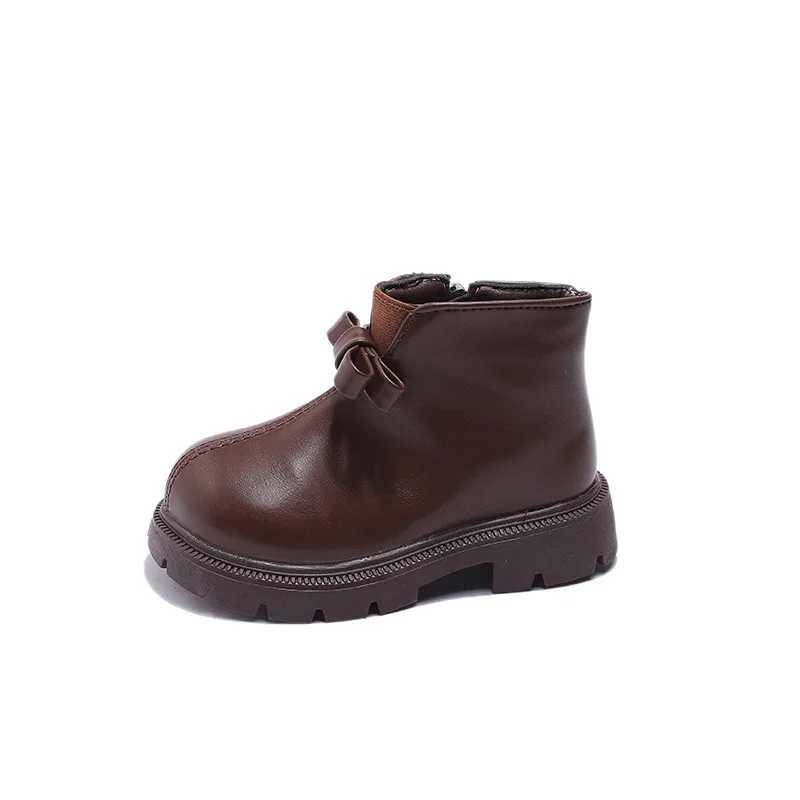 Boots Winter Childrens Fashion Boots Warm Plush Boots Childrens Girls Casual Cotton Shoes Princess Edition Dress Shoe Rack H08064 H241018