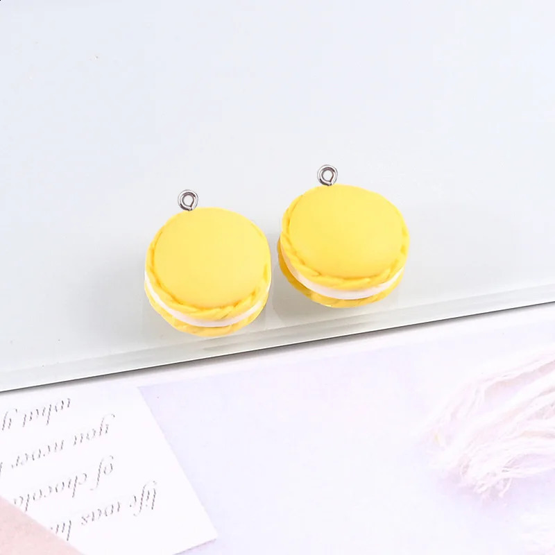 10pcslot Cute Macaron Cartoon Cookie Pendant Resin Food Charms for DIY Jewelry Making Accessories Handmade Earring Necklace 241010