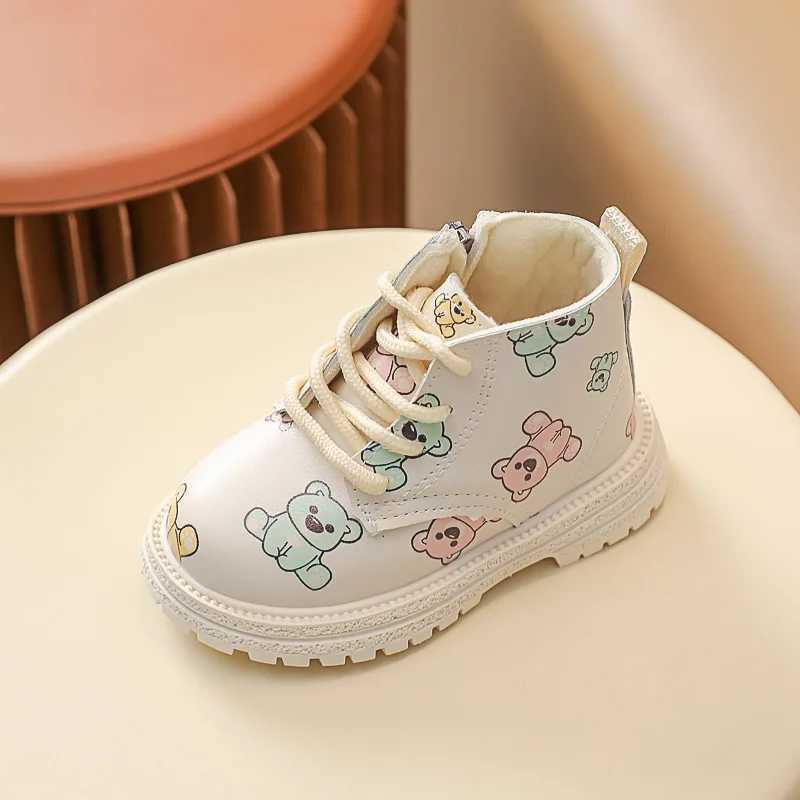 Boots Warm Girls Boys Cartoon Leather Boots New Anti slip and Wear resistant Boys and Girls Shoes Cute Childrens Short Boots Fashion Childrens Shoes H