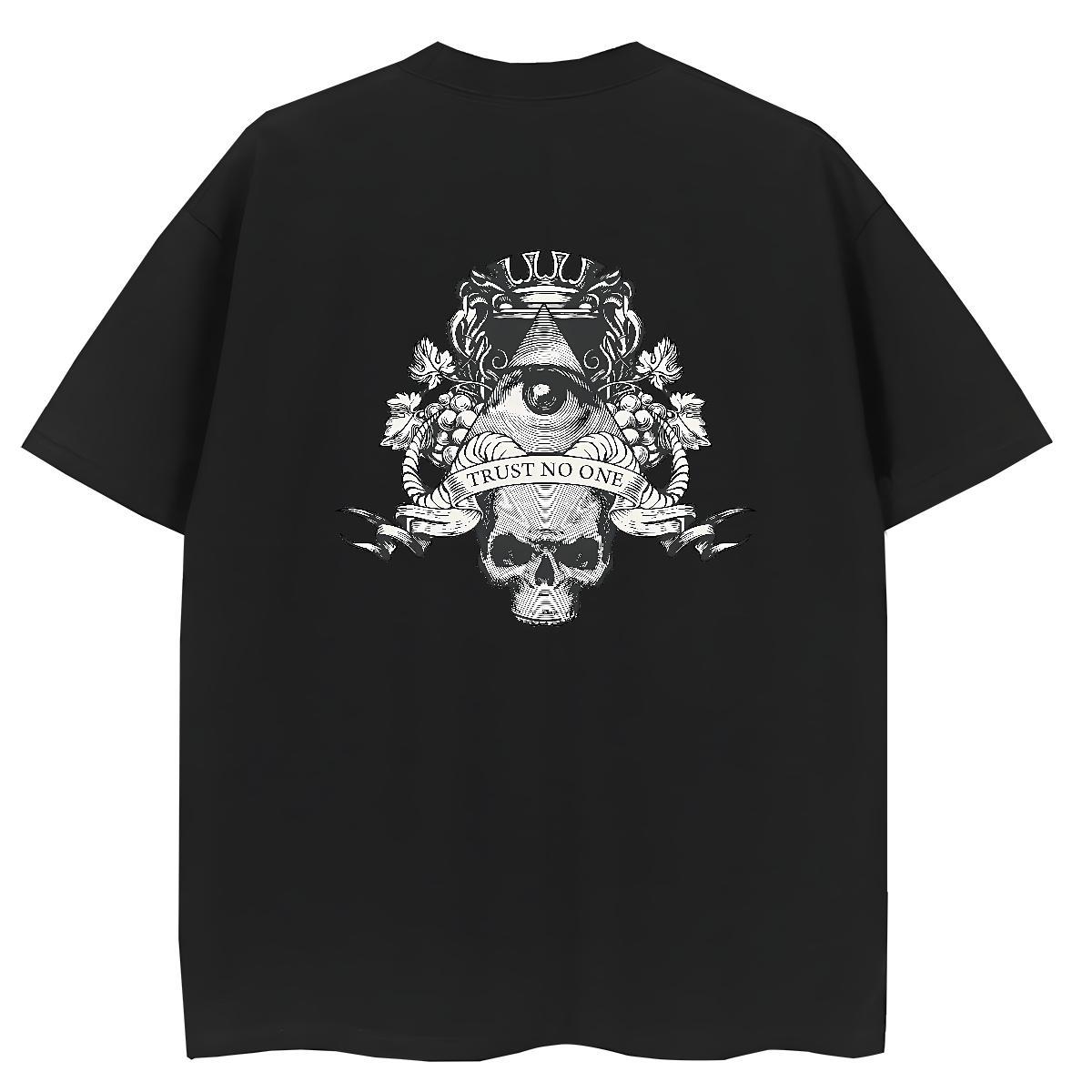 Classic Women T Shirts 230g Cotton Crew Neck Casual eye of the devil Womens Tshirts Lady Floral Print Tees Shirts