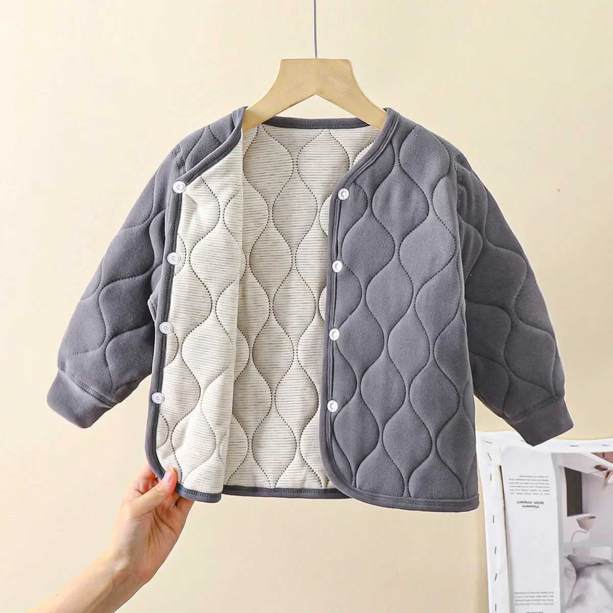 Childrens warm autumn new boy three-layer bedding girl thick jacket cotton childrens clothing M241018