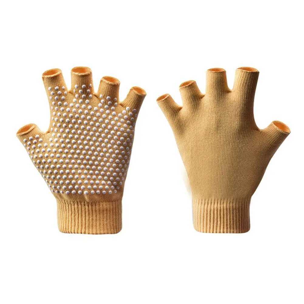 Yoga gloves womens non slip half finger gloves used for Pilates and NCE exercises in the gym suitable for hand protection solid color gloves C9H7W2410