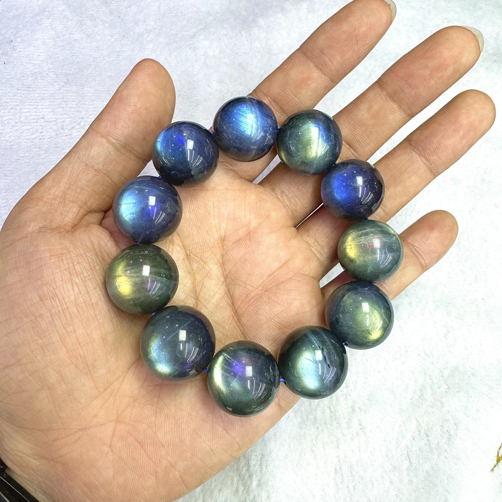 Natural 15/20 MM Labrador Retriever A Grade Round Bead Bracelet for Mens Jewelry Party Charm Energy Gift 241017