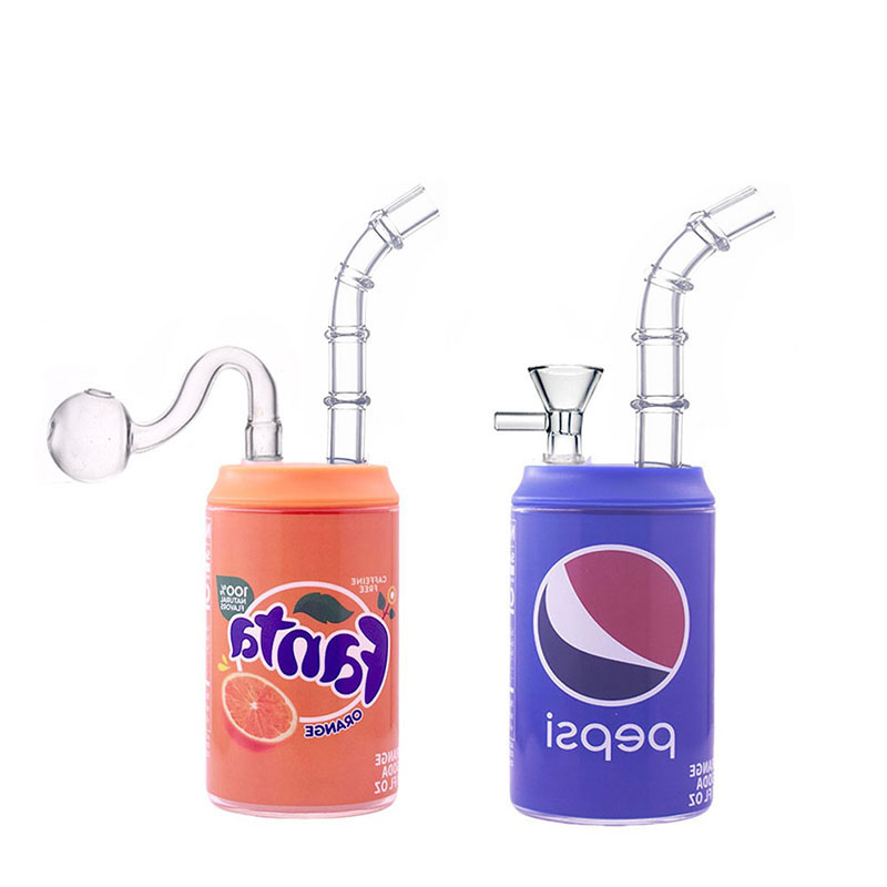 Wholesale 14mm Female Glass Oil Burner Bong Dab Rig Ashcatcher Hookahs Recycler Bubbler Smoking Water Pipes with Glass Oil Burner Pipe and Dry Herb Bowl Smoker Gift