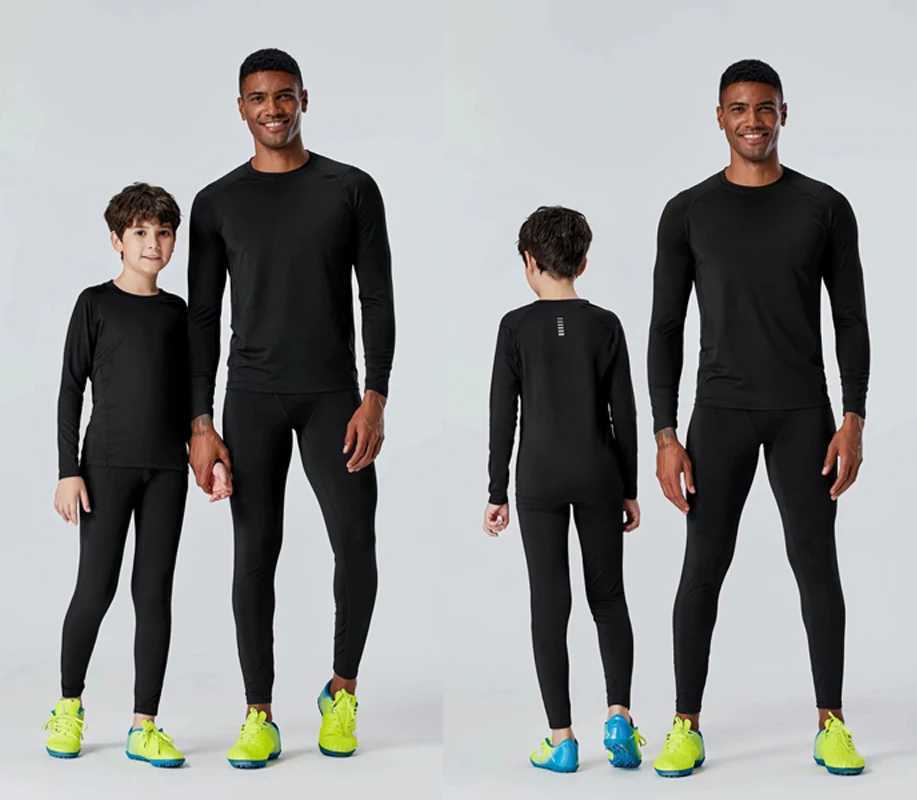 Men's Thermal Underwear High neck winter mens skiing hot underwear set quick drying functional compression track style tight fitting ski top and 