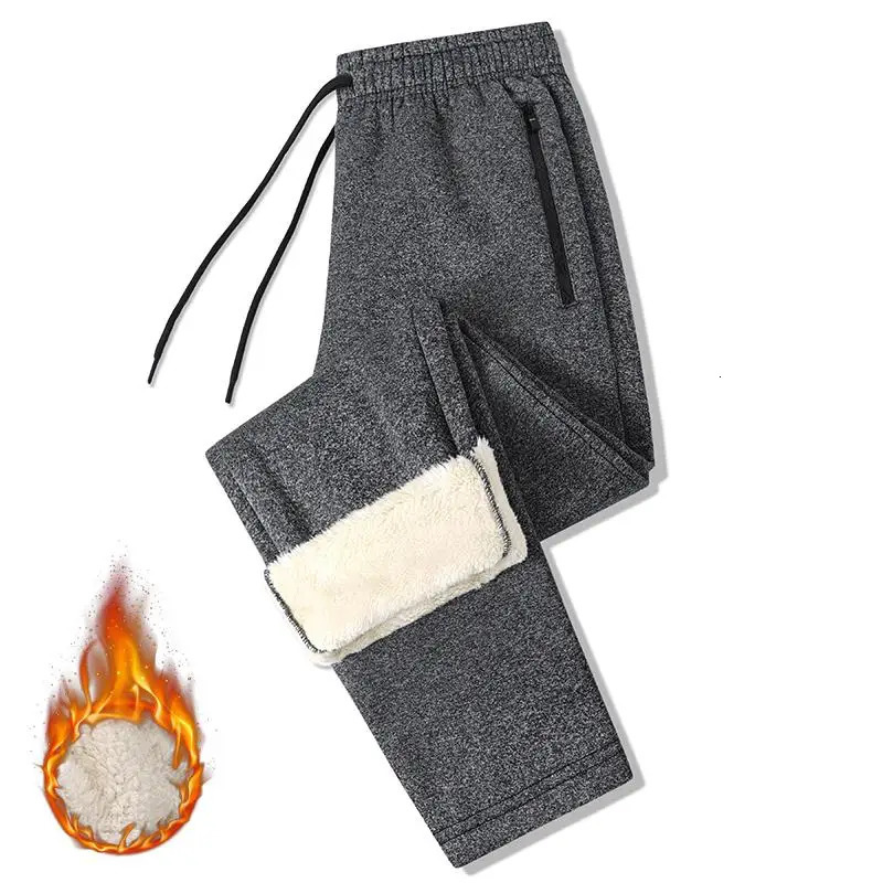 Men Cotton Pants Winter Trousers Plus Size 5XL 6XL Thickened Fur Plush Warm Large Outdoor Windproof Clothing 241018