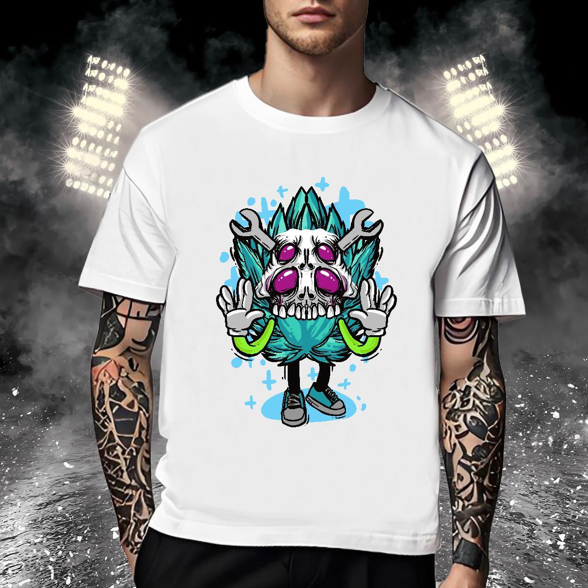 Comfortable T shirt 230g 100% Cotton ET Street Wear Black Oversized Round Neck Short Sleeve Couples T Shirts Classic Clothes