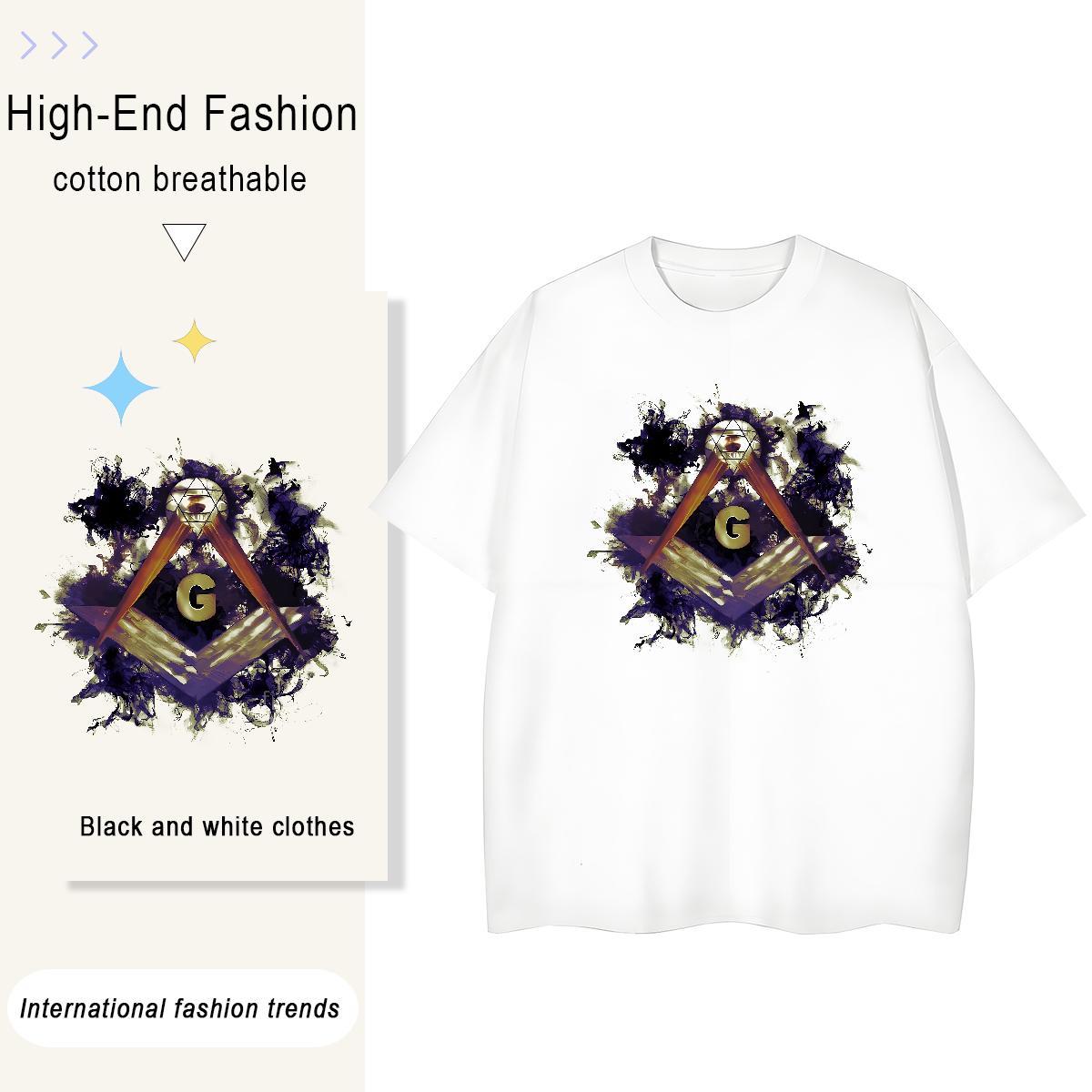 Fashion New T Shirts Women 230g Cotton Comfortable Beach eye of the devil Womens Tshirts Unisex Oversized L-4XL Clothings