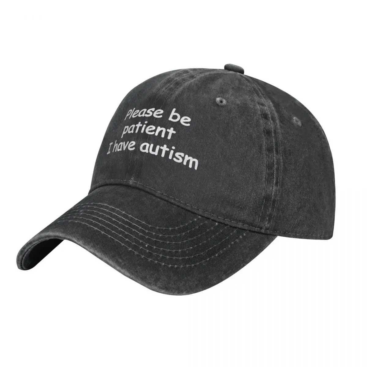 Please Be Patient I Have Autism Unisex Baseball Cap Distressed Cotton Caps Hat Fashion Outdoor All Seasons Travel Snapback HatX241018
