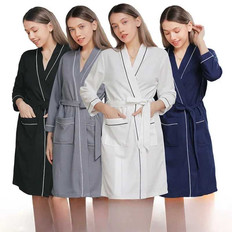 Custom Lover Birthday Gift Long Sleeve Solid Kimono Unisex Lovers Same Style Bath Robe Home Nightrobe Sleepwear Hotel BathrobeXJ241018