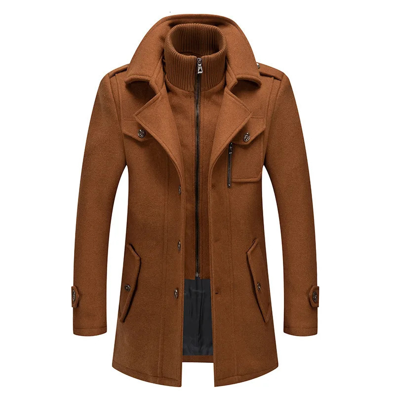 Prowow Mens Jackets Winter Autumn Long Windproof Coat Fashion Business Casual Thick Slim Fit Jacket Streetwear Male Overcoat 241018