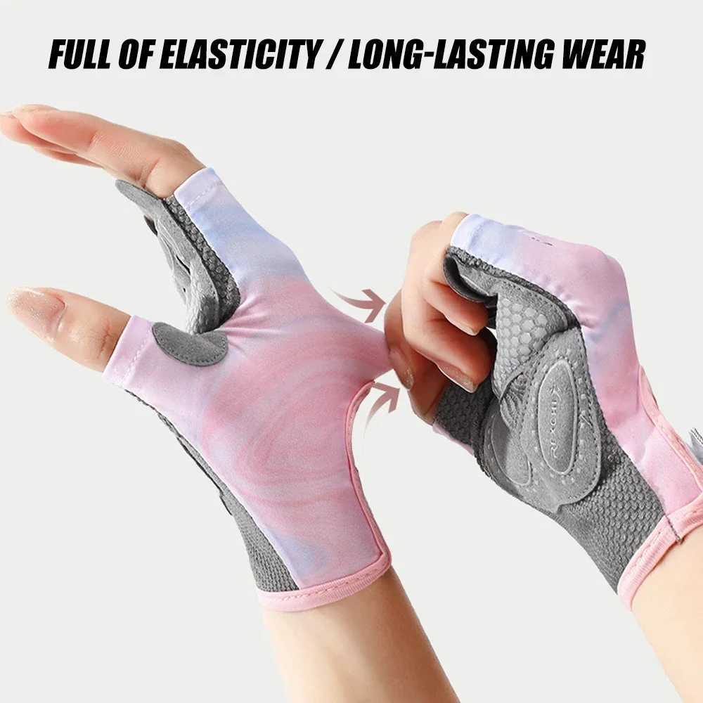 1 pair of male and female exercise gloves weightlifting cycling gym training breathing and snooker fitness glovesW241018