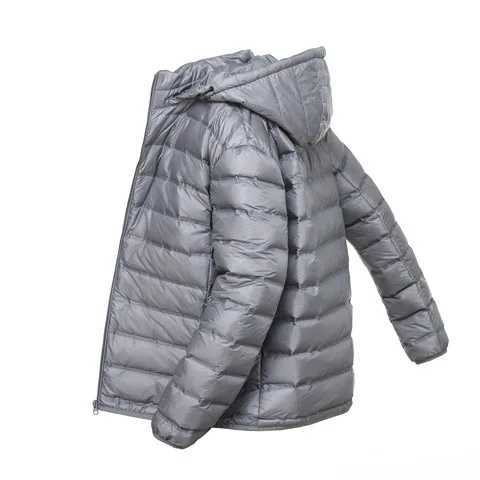 Detachable Cap Light Down Jacket Mens Short Section 2023 Autumn Winter White Duck Down Waterproof Windproof Breathable Jacket LX241018