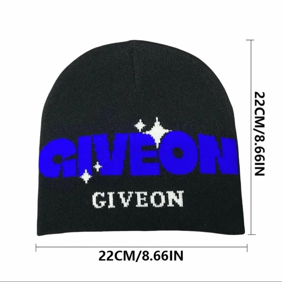 Alphabet knit cap fall and winter outdoor travel windproof ear protection multifunctional pullover cold cap men and women du 241007
